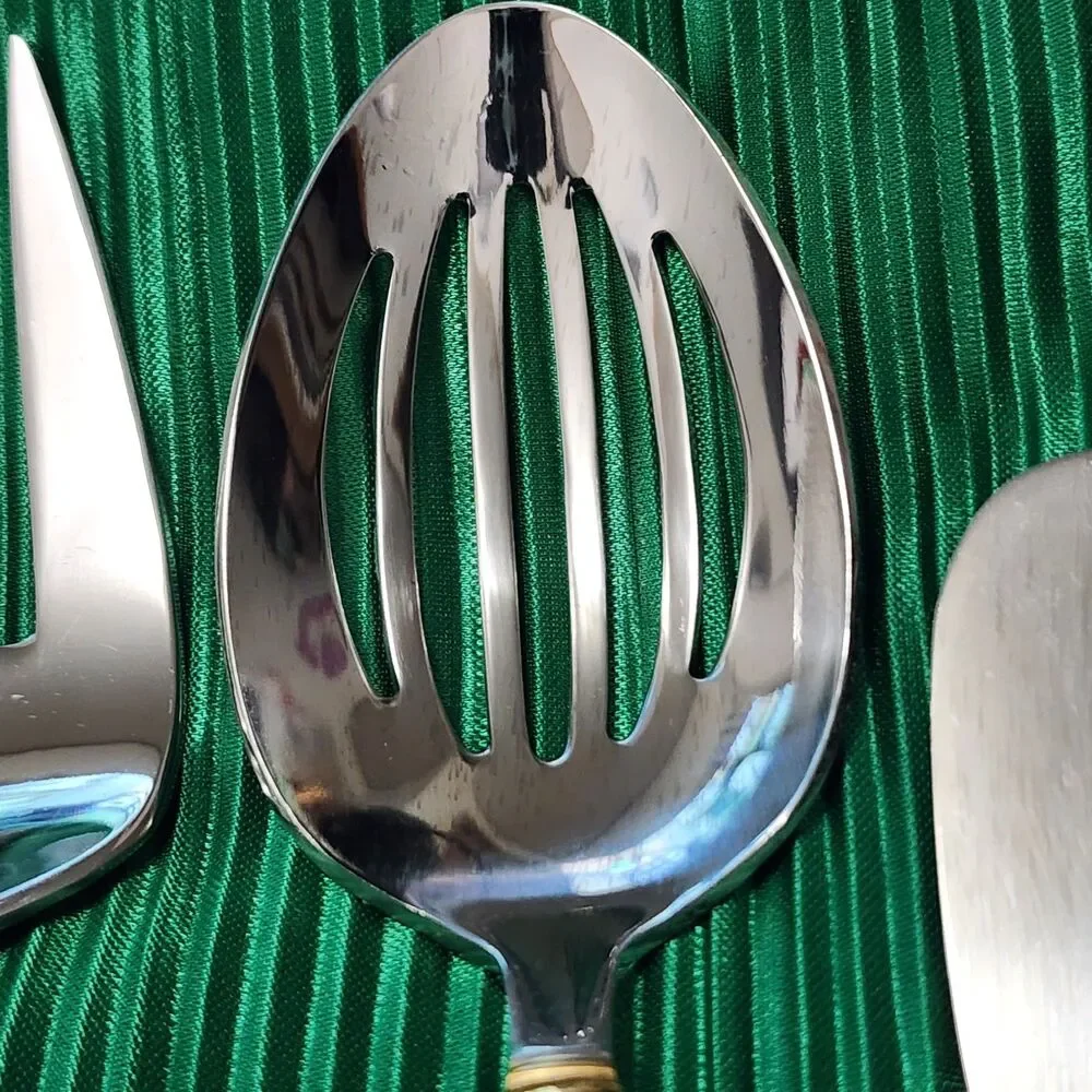 Reed & Barton GOLDEN JUBILEE 5 Piece Serving  Set Glosy 18/8 KOREA Lightly Used